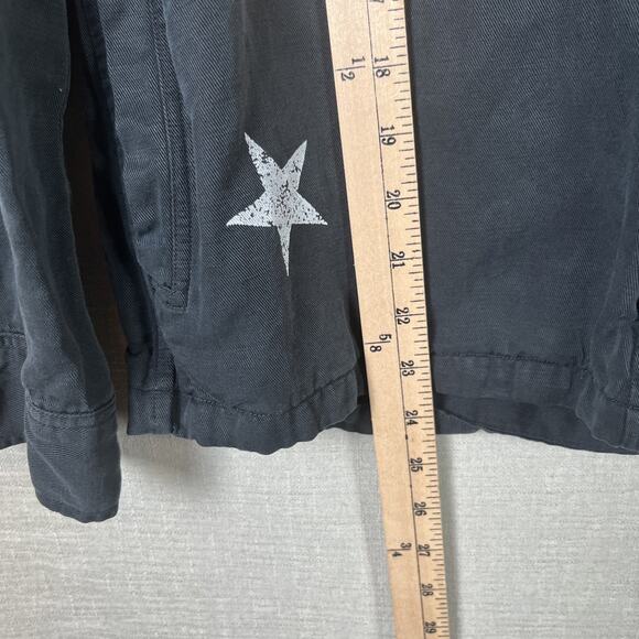 Rails Shacket Kato Stars Military Linen Blend Shirt Jacket Top Tencel Linen EUC - Picture 6 of 11